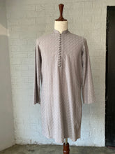 Chikankari Grey Kurta Trouser — made to measure, Bespoke By Omar Najam