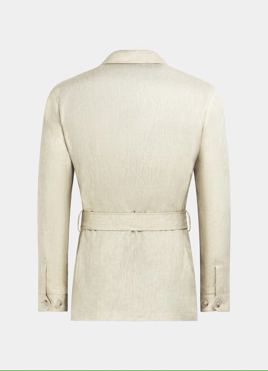 Beige safari jacket back