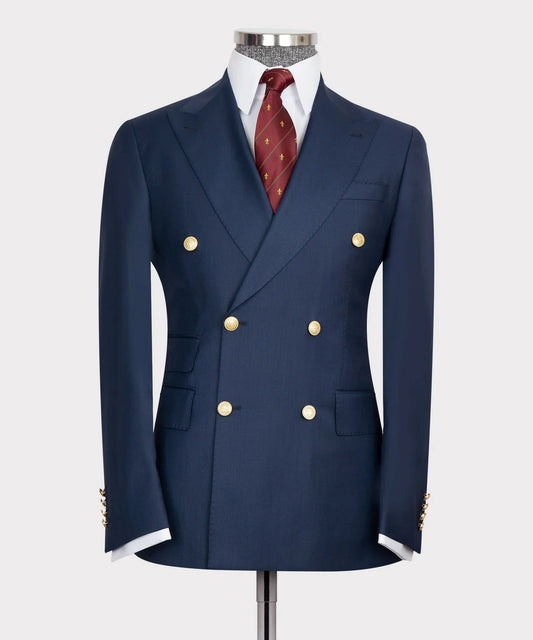 Medium Blue Double Breasted