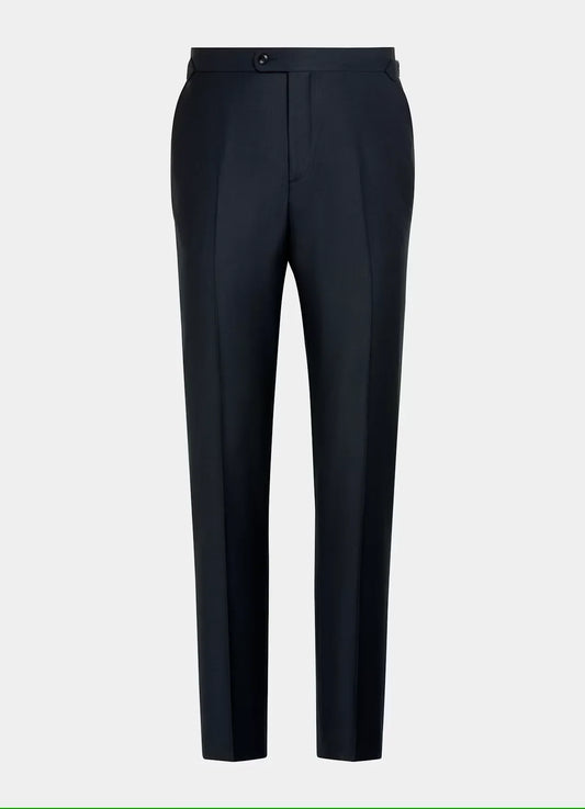 Navy Blue Birdseye Single Breasted Suit