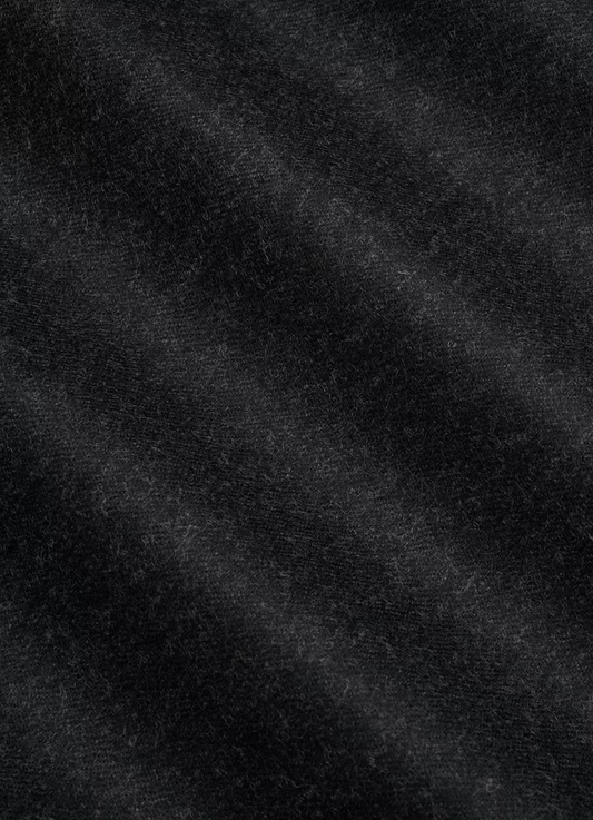 Black wool cashmere fabric