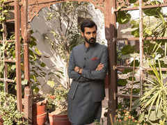 Highend Charcoal Grey Shalwar Kameez