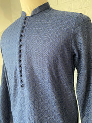 Royal Blue Chikankari