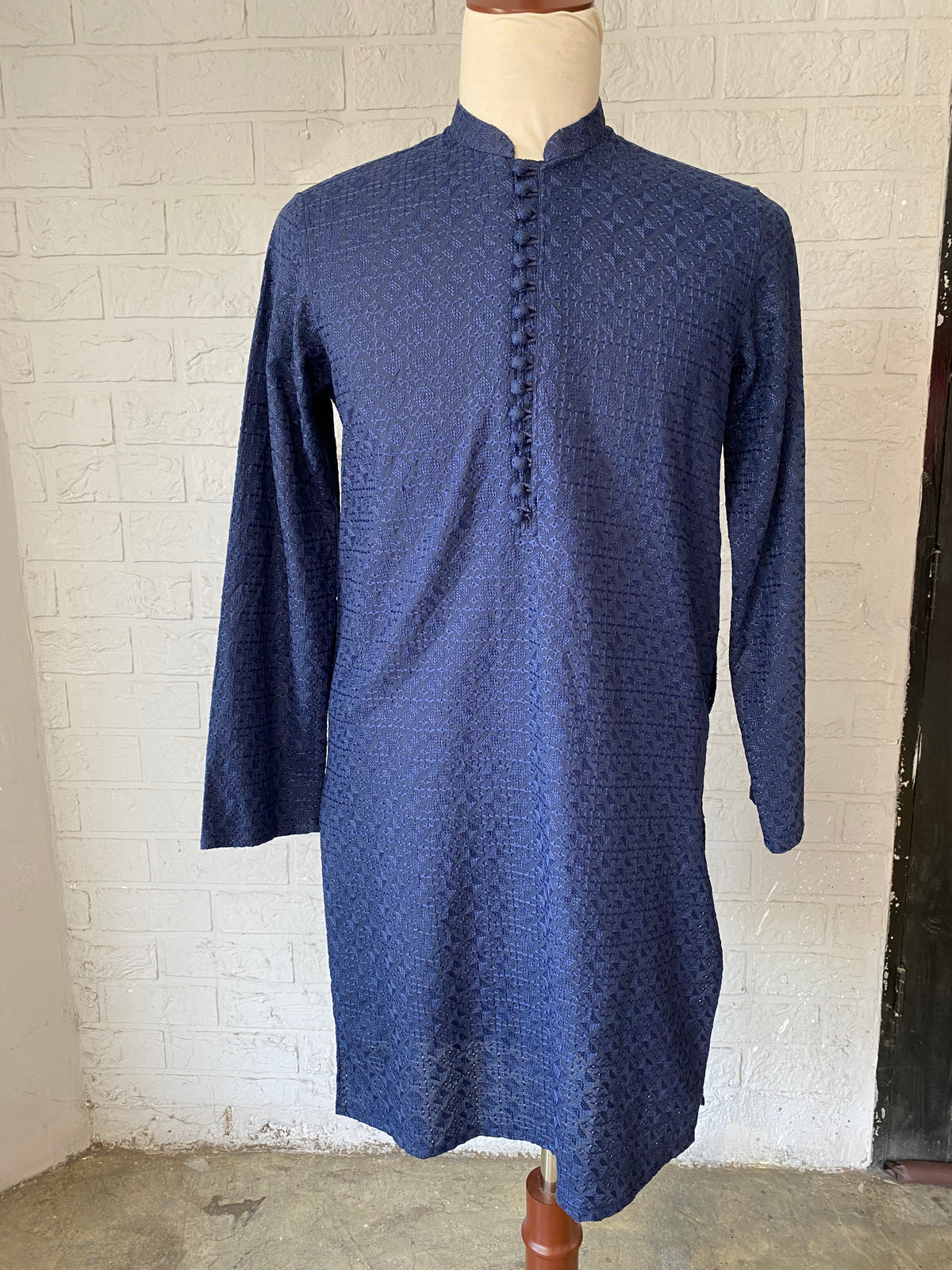 Royal Blue Chikankari