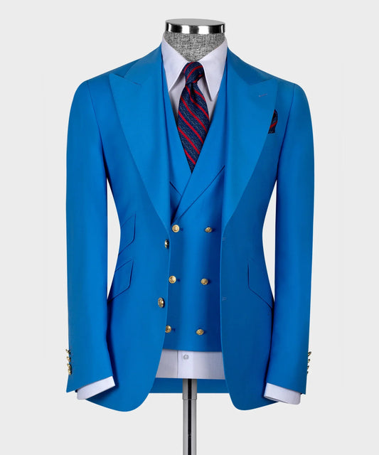 Aqua Blue Single Breasted Suit