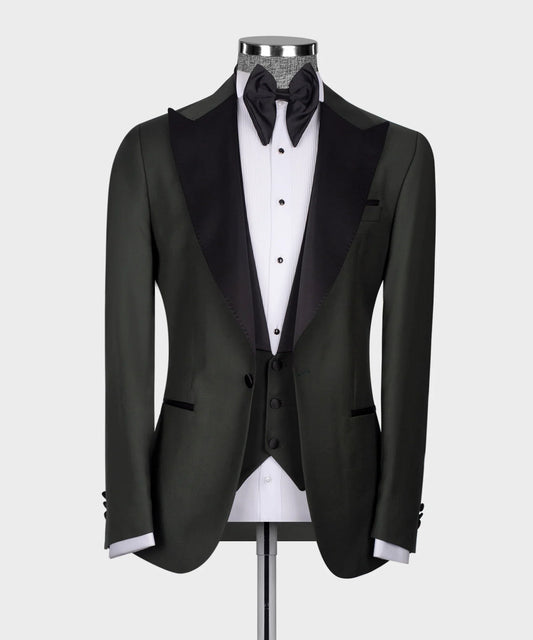 Dark grey Single Breasted Tuxedo with Peak Lapels