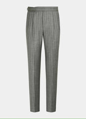 Grey Pinstripes Double Breasted Suit