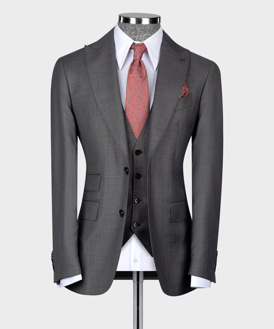 Dark Grey Single Breasted Suit