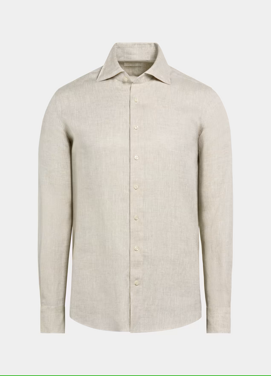 Khaki-Sand Linen Shirt