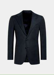 Navy Blue Birdseye Single Breasted Suit