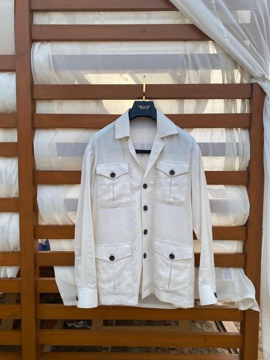 Off white Safari Linen Jacket 