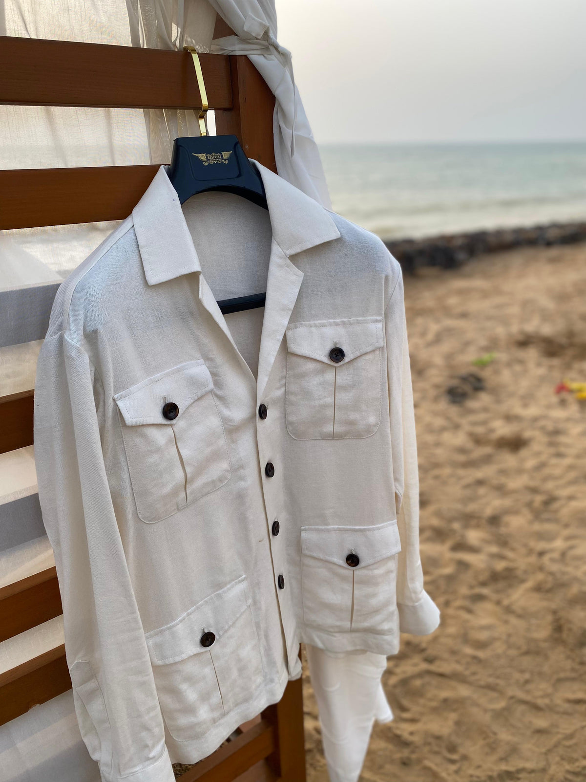 Off white Safari Linen Jacket 