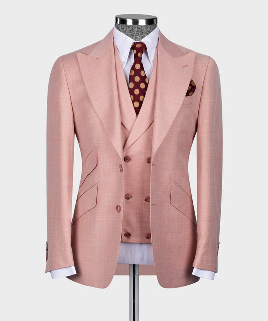 Salmon Pink Single Breasted Suit