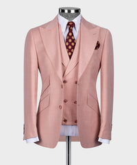 Salmon Pink Single Breasted Suit