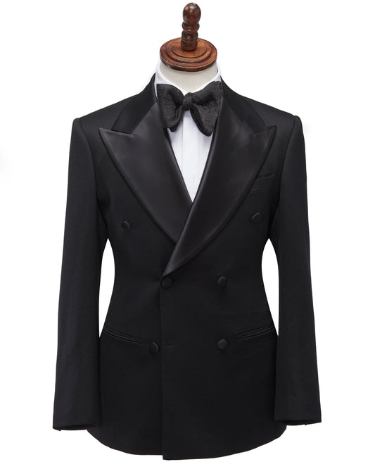 Black Tuxedo Double Breasted Suit