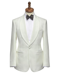 Off White Tuxedo with Shawl Lapels