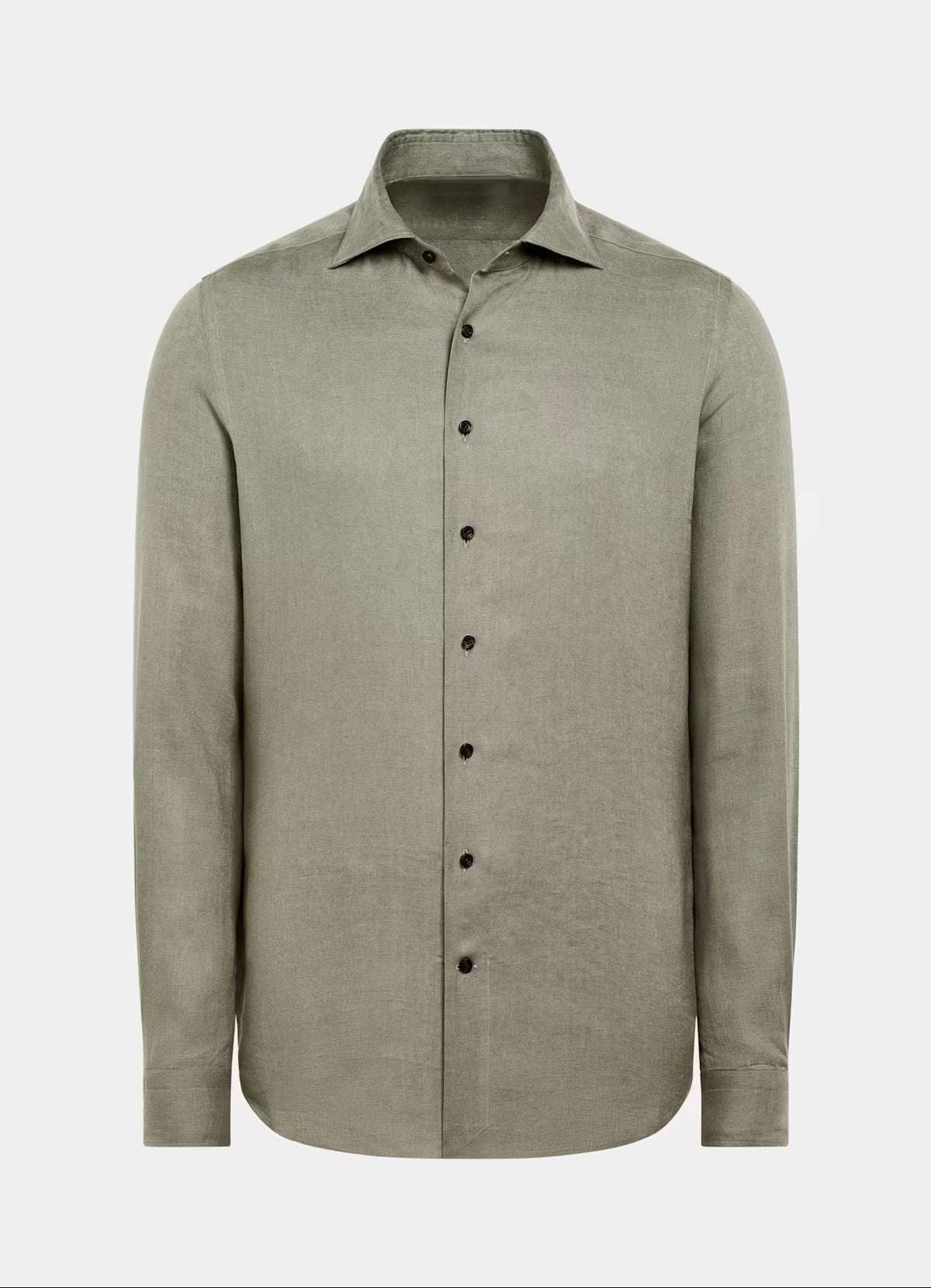 Olive Green Linen Shirt