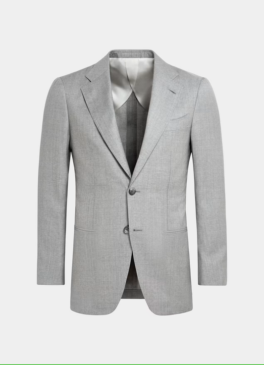 Light Grey Single Breasted Suit