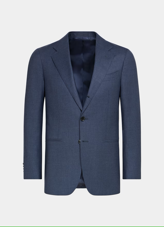 Medium Blue Single Breasted Suit