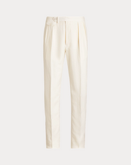 Off White Wool Blend Side Adjusters Slim Fit