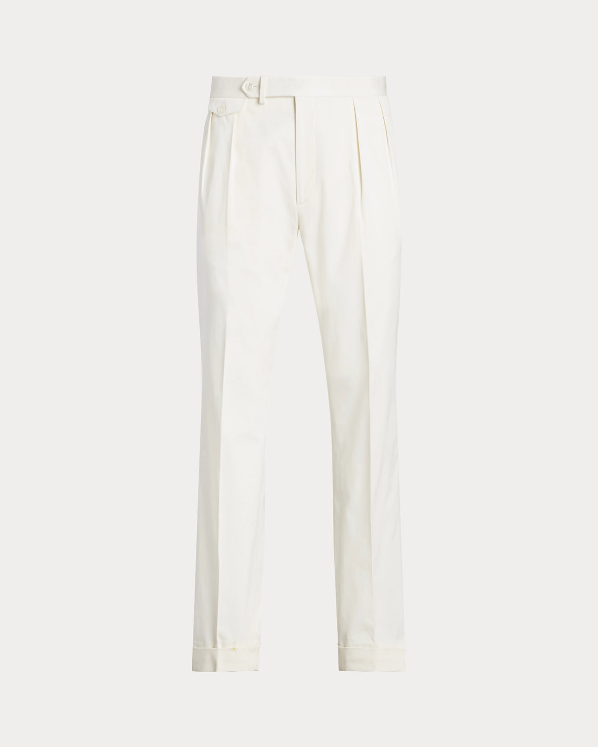 Off White Linen Side Adjusters Straight Fit