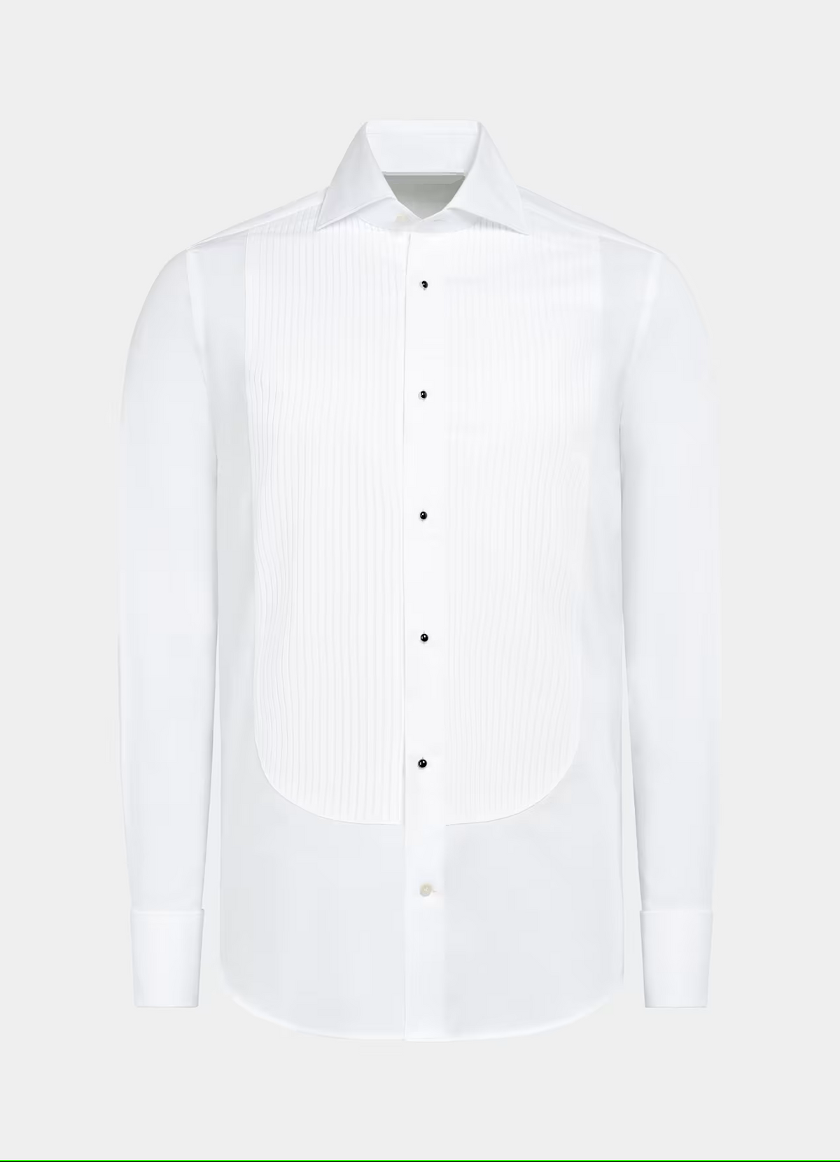 Off White Tuxedo Pleated Shirt