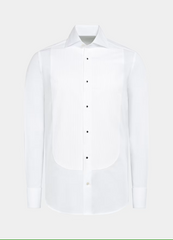 Off White Tuxedo Pleated Shirt